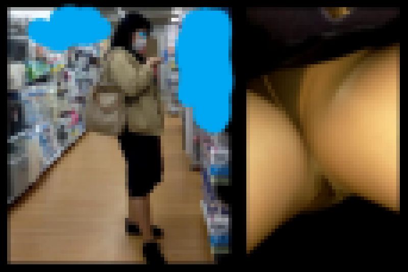 スマホで逆さ撮り92】膝丈スカートの中の中女子 これといった特徴は無いが脚開いてたんでパンティ撮ってみた【素人盗撮】 サンプル画像