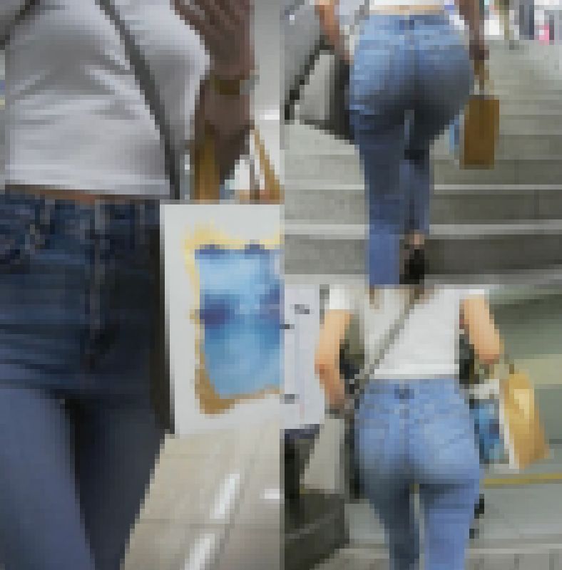 激カワ娘お尻の形がパーフェクトジーンズ尻のパイスラッシュ サンプル画像