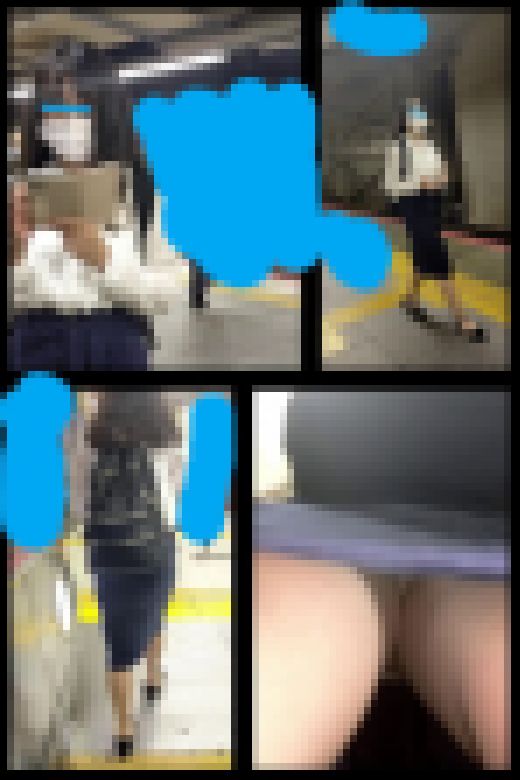 【 スマホで逆さ撮り96】仕事帰りの美人OLのスカート内　エスカレーターで後ろからスト越しパンティ激写【素人盗撮】　サンプル画像2