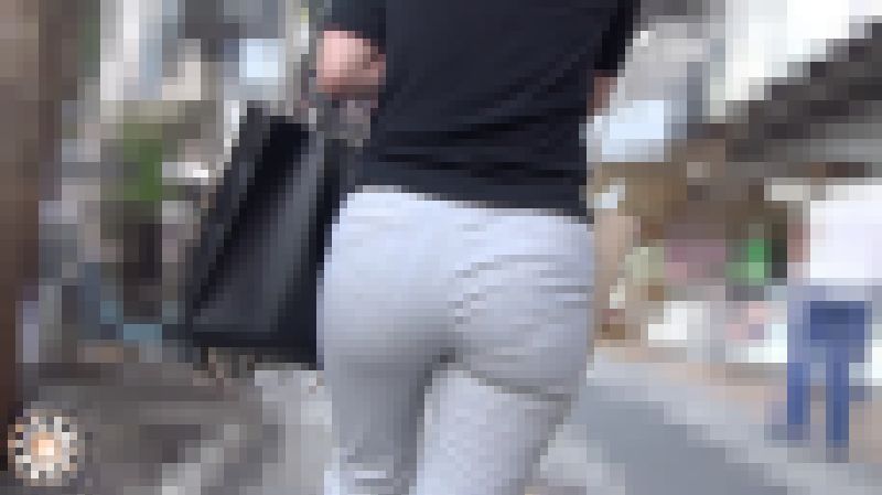 【FHD高画質】むっちむちライン付き グレーパンツOL サンプル画像