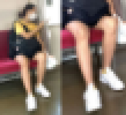 盗撮がバレて逆に撮影?夏らしい美味しそうな生脚を見せてくれた健康的ボディのお姉さん(其の一) サンプル画像
