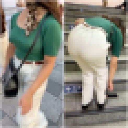 《あっ、スマホ落とした！》 No.1731【巨乳エロGALのスマホの拾う着衣尻】 サンプル画像