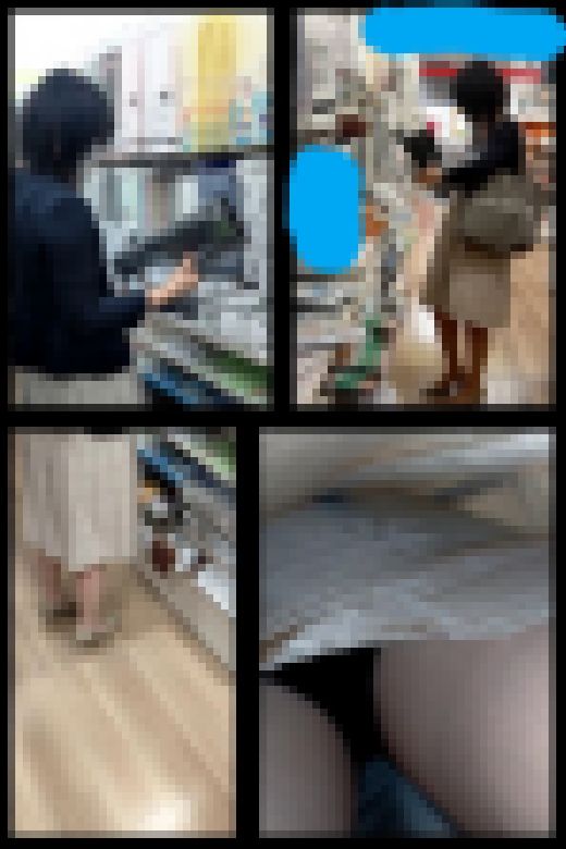 【 スマホで逆さ撮り105】美人奥様の膝丈スカート内盗撮 美意識高いのにお股はユルユル【素人盗撮】　サンプル画像1