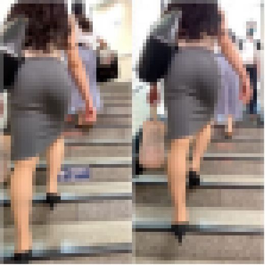 《ちょこっとTバック透けの巻き髪OL》 No.1759【Part1・ダークカラーでもこの着衣尻は惹きつける！！】　サンプル画像2