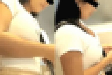【フルHD】ショルダーで巨乳が強調！短パン尻もキュート　サンプル画像1