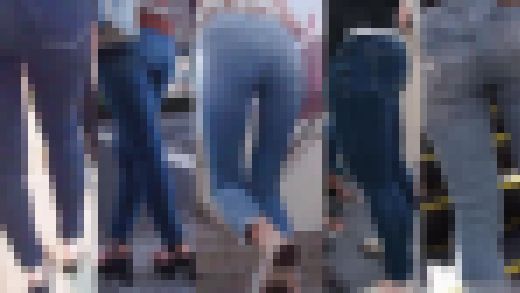 【スキニ―尻コレクション】ミチミチ脚５人　サンプル画像1
