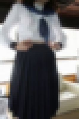 【期間限定販売】素人　顔出し　地方〇〇県J〇リアル 夏セーラー服【透けブラ＆透けスカート】ミニスカ生脚紺ソ№5　サンプル画像3