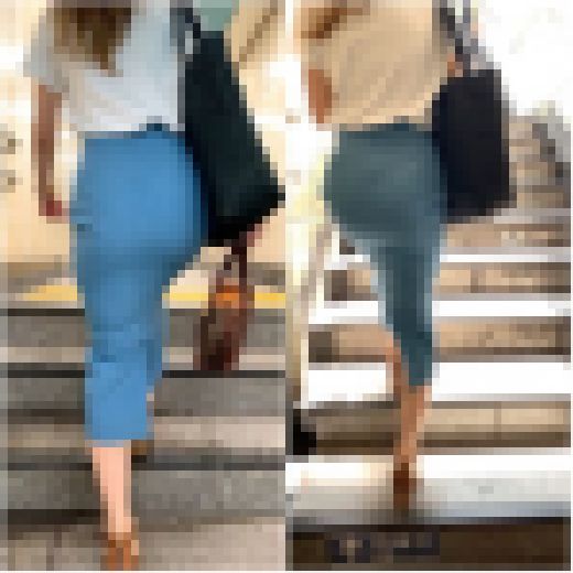 《Part1・清涼感と興奮を味わえるブルー着衣尻》 No.1842【セレブ奥様のピチピチ感は堪らない】　サンプル画像2