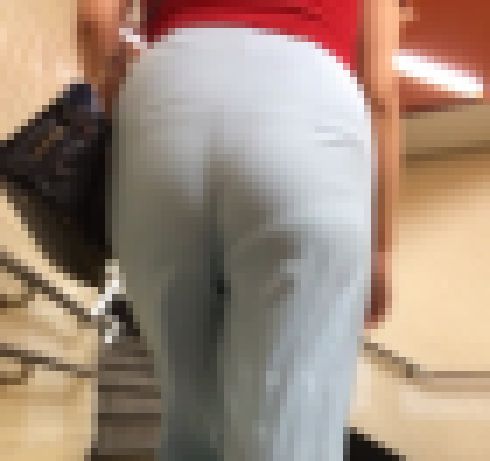 《Part2・清涼感と興奮を味わえるブルー着衣尻》 No.1843【ムチムチ下半身のエロい体のJD】 サンプル画像