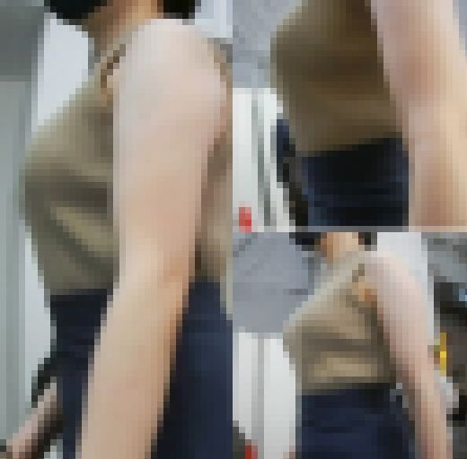 ノースリーブニットの揺れ乳お姉さん(おまけ有)　サンプル画像1