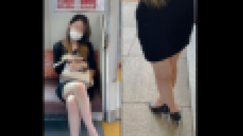 ミニスカなま脚お姉さんの脚組 サンプル画像