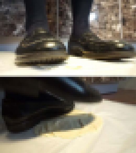 MU-09)土足うどん踏みシリーズ⑨HARUTAの黒ローファーでうどん踏み2　サンプル画像2