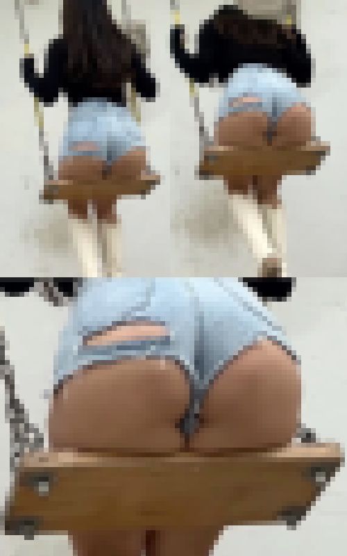 【フルHD】ハミ尻美人がブランコに、らせん階段で　サンプル画像2