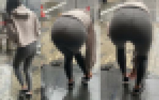 【街撮り3名】お尻をぷりんぷりんと震わせて歩く透けパンティ　サンプル画像1