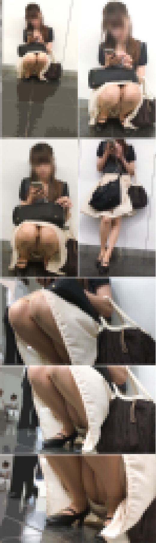 何故かしゃがんでパンツ丸見えになってしまう美人OL【音有り】　サンプル画像1