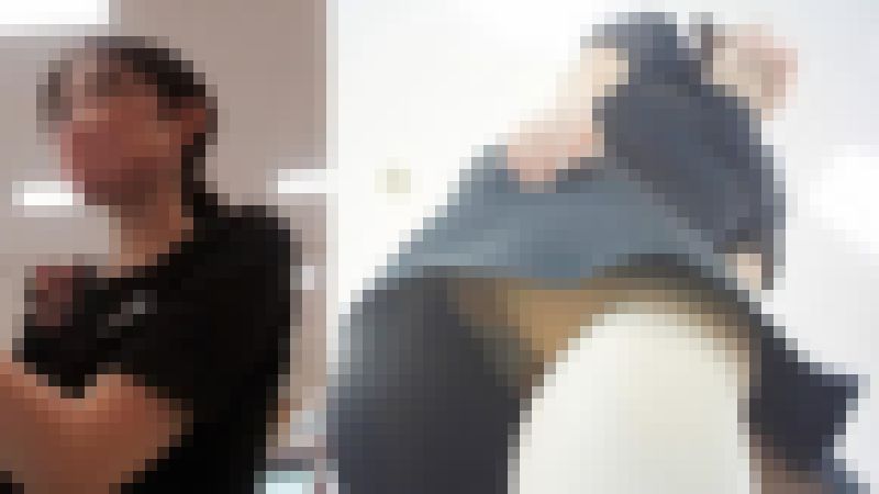 【化粧品店のお姉さん改8】美人お姉さんの水色おＰ サンプル画像