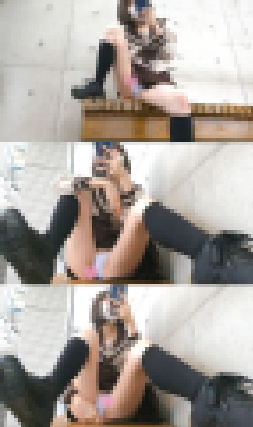 無防備激カワ○K！ハミケツ極小パンツちゃんはベンチM字開脚パンツ見られても気にしない！_TPC-030　サンプル画像1