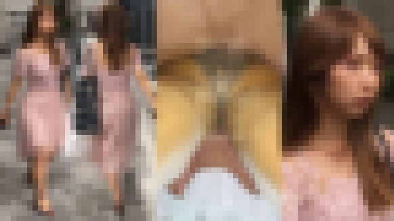 4K bomb412 ピンクのギャザー＆レースワンピお水JDのスト越しP　エスカめくり サンプル画像