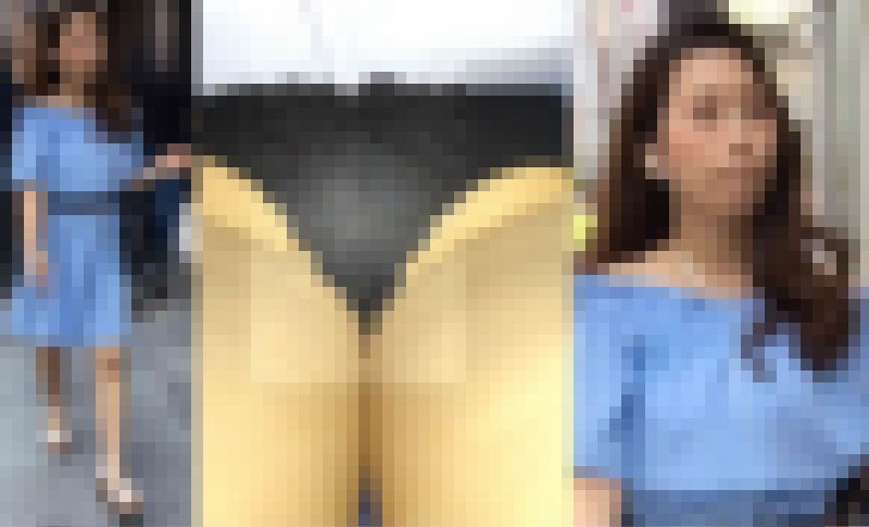 4K bomb_k017 オフショル水色ワンピの美人JDの鮮明重ね　エスカめくり サンプル画像