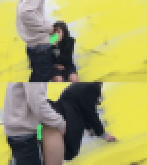 【粘着痴漢】エロい下着の変態J○が電車で潮吹き!トイレに連れ込みフェラ&生中出しからの最後はお掃除フェラまで! サンプル画像3