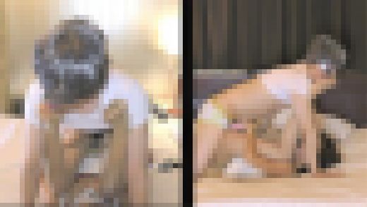 【初登場☆光沢パンスト】【同時２画面】【開脚クリ責め接写】【スマタ射！】パンスト美女の足指を舐めつくす【れな 20才 後編】　サンプル画像3