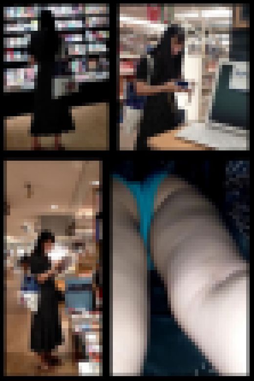 【 スマホで逆さ撮り119】地味系女子の生脚生パンティ　ロンスカでも立ち読み中は余裕【素人盗撮】　サンプル画像2