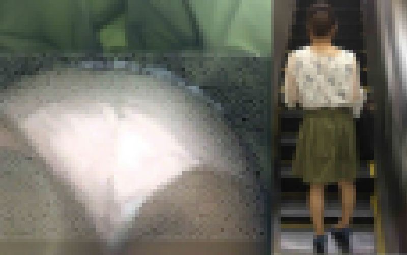 4K bomb421 ひざ丈フレア美人JDのピンクP　エスカめくり サンプル画像