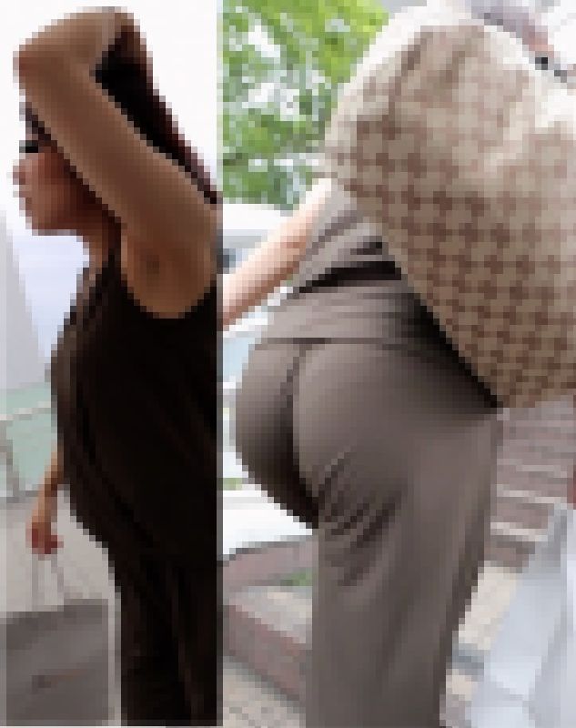 現役国際線CAのレース柄パンティライン！爆尻！9 サンプル画像