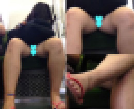 電車で開脚〜筋肉脚&見せつけ脚組み!運動部JDをローアン観察♥ サンプル画像3