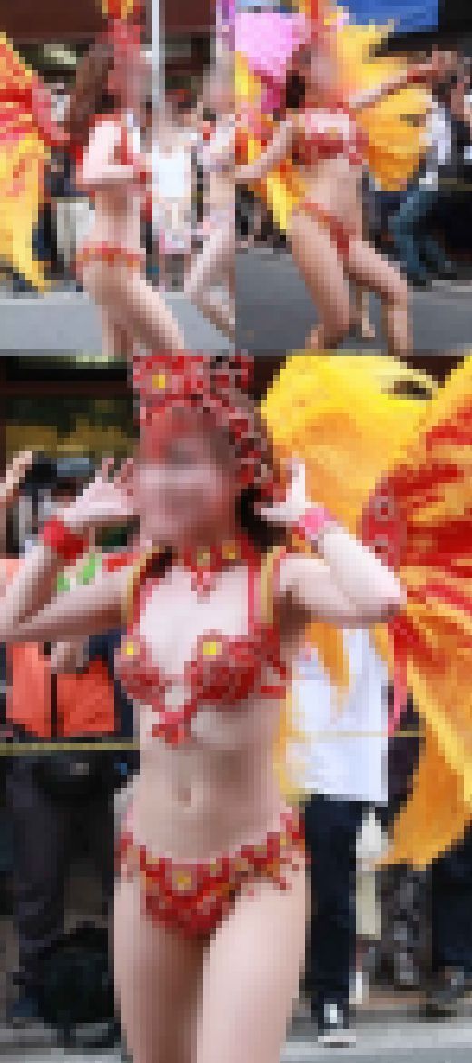 【写真】 百花繚乱！商店街で熱狂する煉獄の女子大生サンバダンサーチーム vol.1　高画質220枚！　サンプル画像2