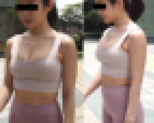 【フルHD】犬の散歩で巨乳が乳揺れのピタ尻美人　サンプル画像1