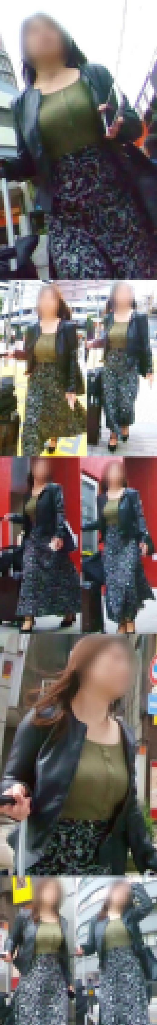 No.619ポヨヨンと揺れ回す美巨乳がジャケットからのぞくお姉さん　サンプル画像1