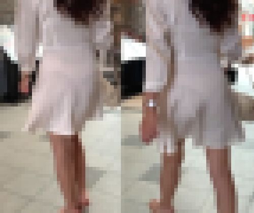 【フルHD】透けたワンピ！白のパンツとお尻がクッキリ美人　サンプル画像2