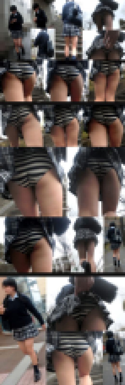 《めくり盗撮2本SET》超美少女に危険な前からめくり&制服娘めくってぷり尻丸出し＝鬼畜スカートめくり2セット　サンプル画像3