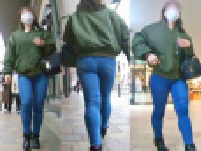 No.622ムチっとデニムパンツ越しのお尻＆太ももお姉さんをじっくり記録 サンプル画像