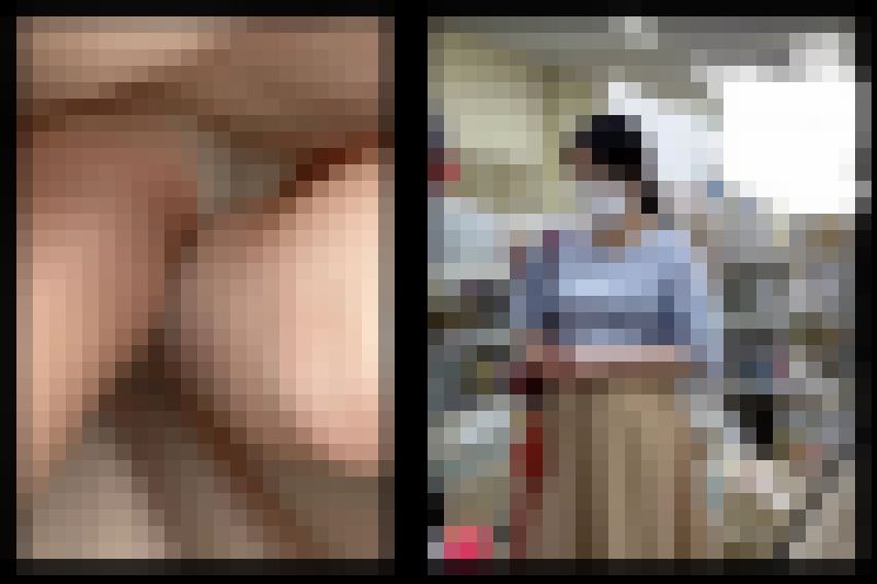 【 スマホで逆さ撮り120】美熟女とのスカート内撮影　ナチュスト越しのパンティゲット【2人収録】 サンプル画像