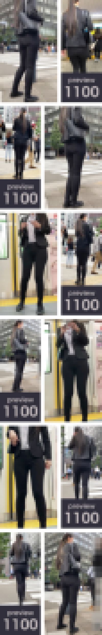 【1100】ポニーテール?いやいや…ポニーじゃ無くて競走馬でしょ!ピチピチ黒スキニパンツ女子 サンプル画像2