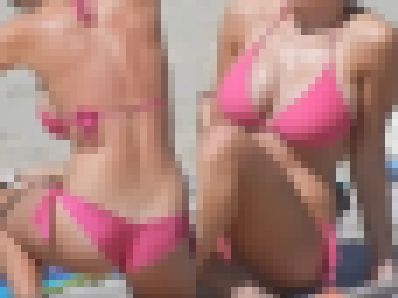 【フルHD】ビーチの爆乳ハミ乳Ｔバック・ビキニ尻　サンプル画像2