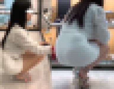 高画質 究極の透け透けタイト3!しゃがみ透けパン サンプル画像