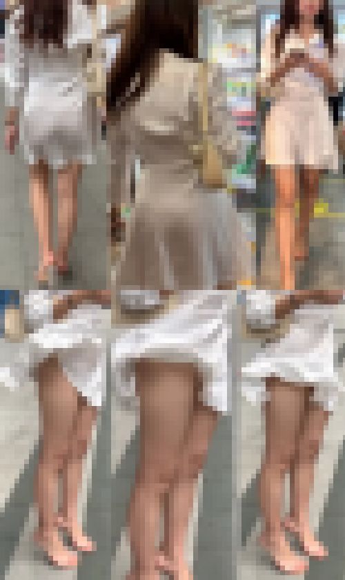 【フルHD】Vol2 透けたワンピ！風チラと白のパンツがクッキリ美尻美人　サンプル画像3