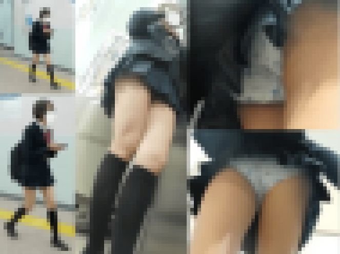【6min】黒ハイソ制服/電車内 サンプル画像