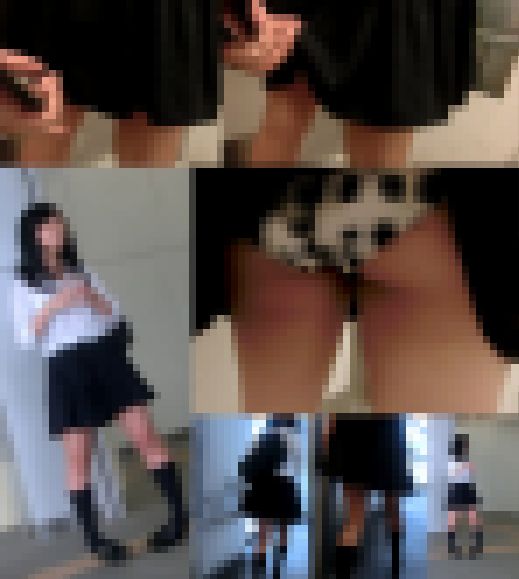 【鬼畜スカートめくり20】～スケブラ女子学生激しくPが食い込むお尻を大胆丸出しに～　サンプル画像2