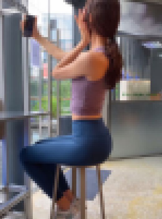 ネイビーレギンス③２K動画 いやらしい臀部と脚線美　サンプル画像2