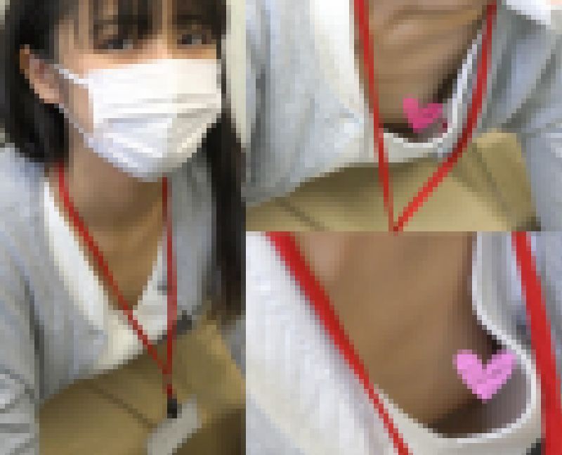 【胸ちら/乳首】職場のあざとい後輩＋営業事務の女の子 サンプル画像