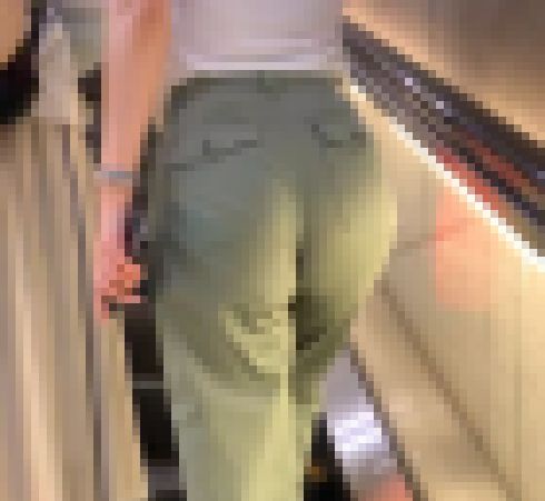 《Part1・グリーン着衣尻を侮るな！》 No.2061【ワイド目パンツがこんなピチピチに】 サンプル画像