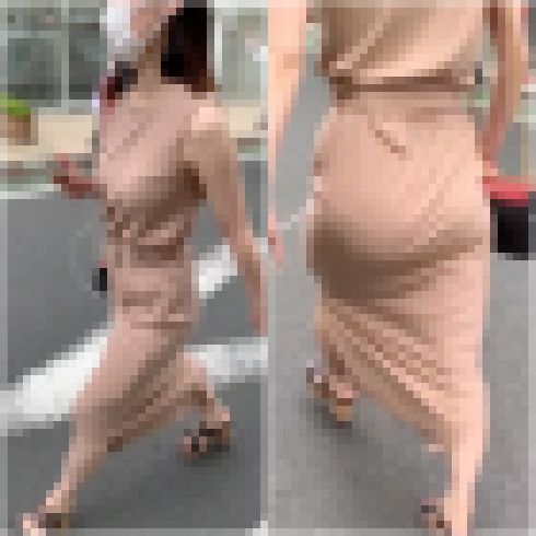 《★番外編★》 No.2075【歩くリブニットワンピースのお尻】 サンプル画像