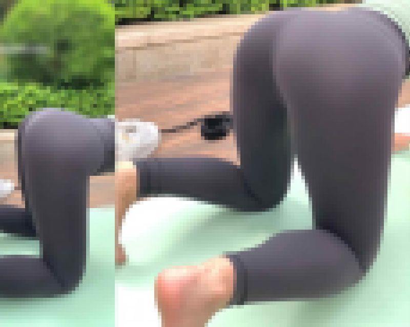 2K動画　腰のくびれがエロイレギンス美女２美脚！美尻！ サンプル画像