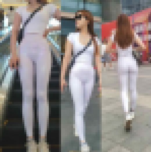 2K動画　ザーメン色の白レギンスお姉さん２　サンプル画像1