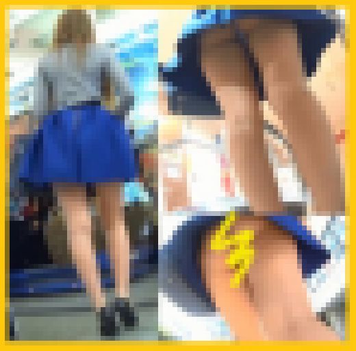 ❦~スカートがふんわり過ぎてwww抑えても無意味状態のお姉さんのパンチラを盗撮!!~❦ サンプル画像