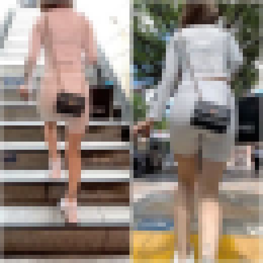 《Tバックが思いっきり透けているからバッグで隠す》 No.2126【Par2・レギンスで街歩きはエグい】　サンプル画像1